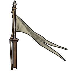 Elegant White Flagpole icon
