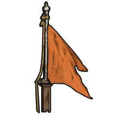 Elegant Orange Flagpole icon