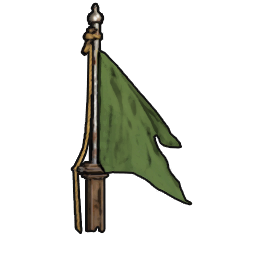 Elegant Green Flagpole icon