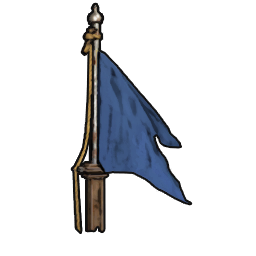 Elegant Blue Flagpole icon