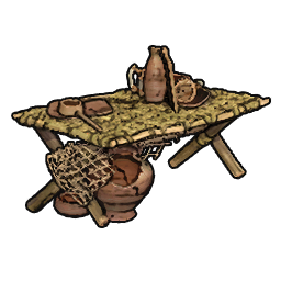 Rectangular Table with Dishes icon